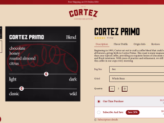 Cortez Coffee eCommerce