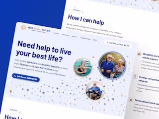 Landing Page for Bec's Bright Future