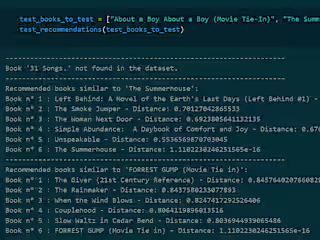 ML book recommendation System KNN
