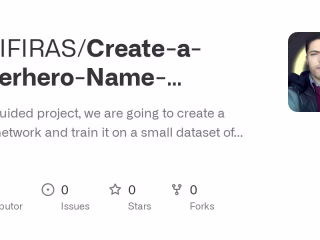 Superhero Name Generator using TensorFlow