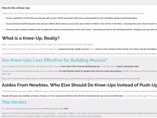 Content Writing: When To Do Knee-Ups Instead of Push-Ups