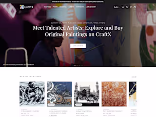 CraftX.io | Shopify Store for selling Paintings and Artwork