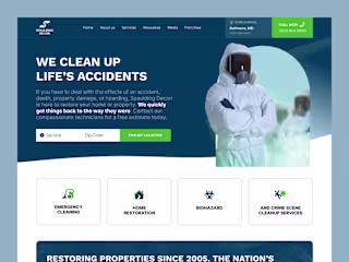 Spaulding Decon | Cleaning Service website redesign