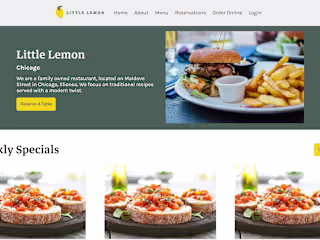 Little Lemon Restaurant Website Development