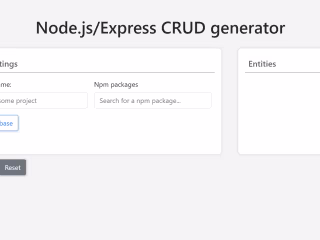 Node.js/Express CRUD generator