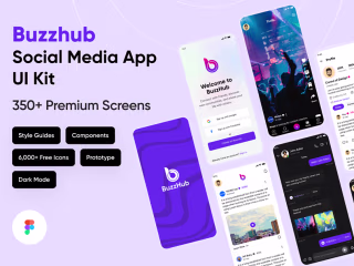 Buzzhub: Social media app ui kit
