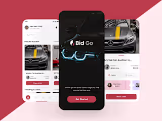 Bid Go | Mobile Application Design | UX/UI Design | Figma
