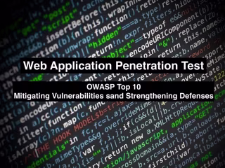 Web Application Pentest
