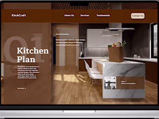 KitchCraft Interior design Figma Landing Page
