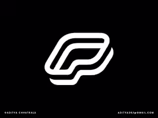 Letter P, logo design, lettermark