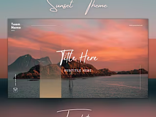 Minimalist Sunset-Themed PowerPoint Presentation