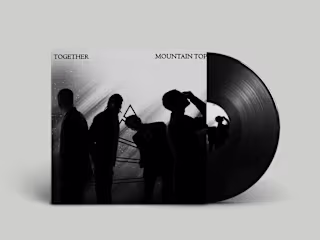 album cover and vinyl mockup