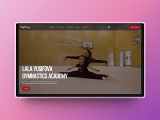 Lala Yusifova Gymnastics Academy Landing Page