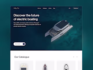 Volta Yachts — Website Design & Webflow Development