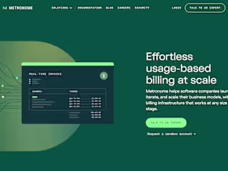 Webflow website build: metronome.com