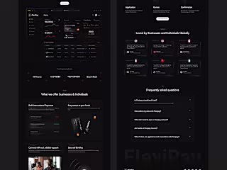 Landing Page design for a Payment solution product