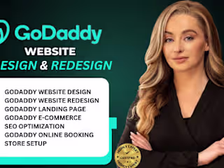 I will design godaddy website redesign godaddy website, godaddy…
