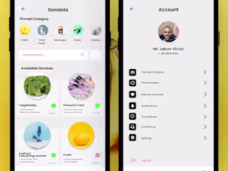 Concept Ecom mobile UI app for efficient shopping