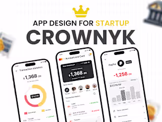 ✨ Fintech & Banking Mobile App UI/UX Design - Crownyk :: Behance