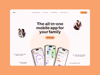 Family Safety App and Landing Page