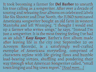 Artist Bio: Del Barber - Easy Keeper (2019)