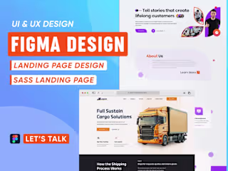 I will do Figma Designer for landing page design, Figma Landing 
