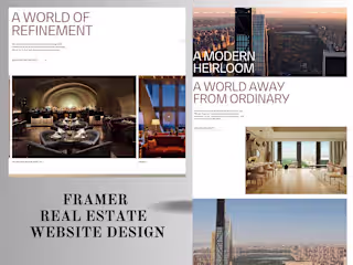 Elevating Real Estate Experience - Framer Website Design