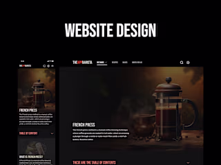 Website Design for The App Barista