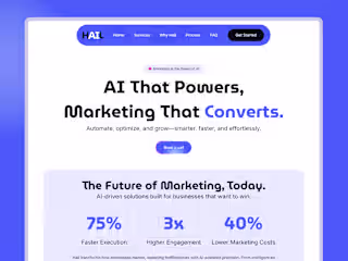 Hail - Web Design for AI marketing agency
