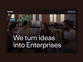 TMRRW Labs - Landing Page Development