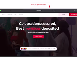 Event Ticketing Platform Redesign for PartyBank