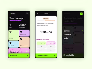 Arvuta branding and mobile web app design