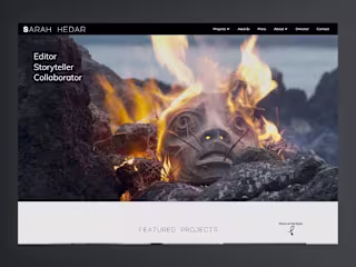 Sarah Hedar Editor - Design and Webflow Development