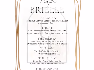Cafe Brielle menu graphic