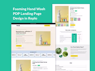 Neat. - hand wash landing page
