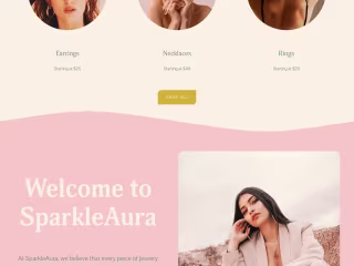 E-commerce Website SparkleAura