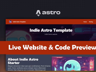 Indie Astro 4 Template - Live Preview & Code Preview - YouTube