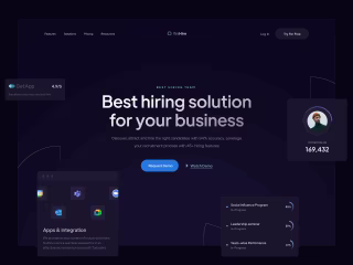 Landing Page Design for Hiring Team