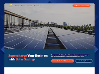 Power Up Solar ⚡ | Commercial Solar Website Design