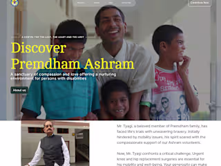 Premdham Ashram | Website Design