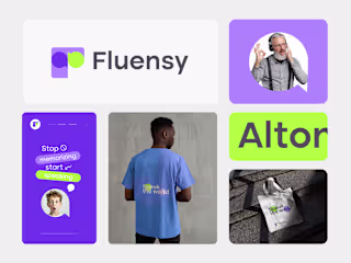 Logo, AI, Learning Language, Knowledge, Communication, F logo