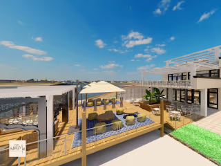 Urban Oasis: Restaurant and Apartment Riverside Getaway