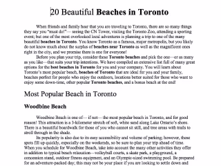 Informative, Engaging SEO Tourist Blog Post