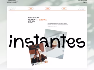 Landing page design | Coffee shop concept 