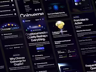 Crypto Responsive Landing Page | Mobile App