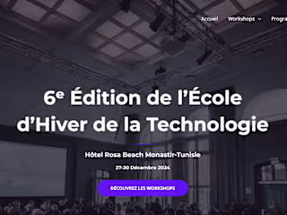 Event Website 'École d’Hiver de la Technologie'