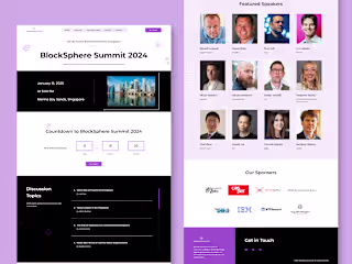 Blockchain Conference Promotional Website