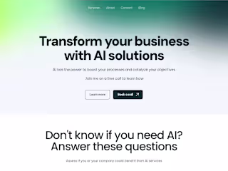 Professional website for AI consultant