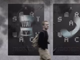 
Smartwatch futuristic advertising design