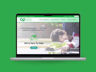 Website design for cerebral palsy nonprofit